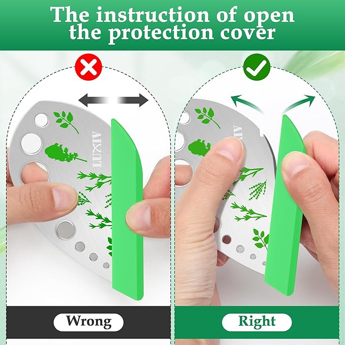 Herb Stripper 9 holes, Luxiv Stainless Steel Kitchen Herb Stripping Tool Loose Leaf Kale Razor Metal Leaf Pealer for Kale, Chard, Collard Greens, Thyme, Basil, Rosemary