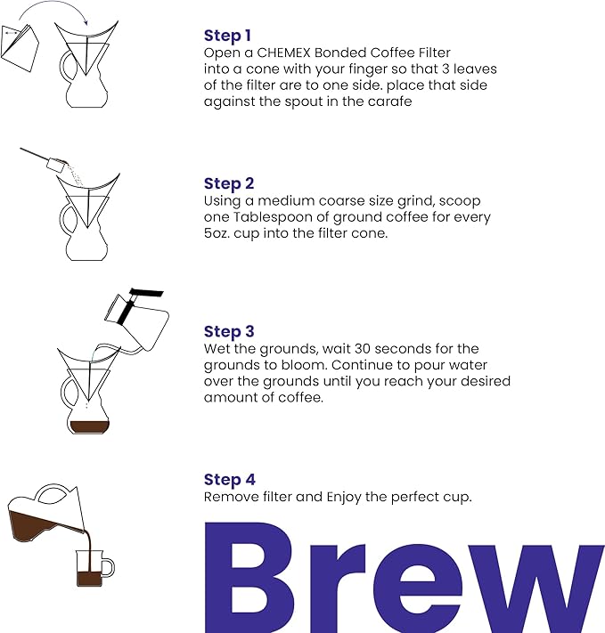 Chemex Pour-Over Glass Coffeemaker - Glass Handle Series - 8-Cup - Exclusive Packaging