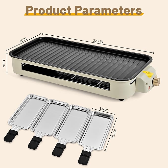 Pukomc Electric Indoor Grill,2 in 1 Indoor Grills for Kitchen with Grill Net & Non-Stick Cooking Removable Plate, Temperature Control, Dishwasher Safe, 1800W Large Smokeless Griddle