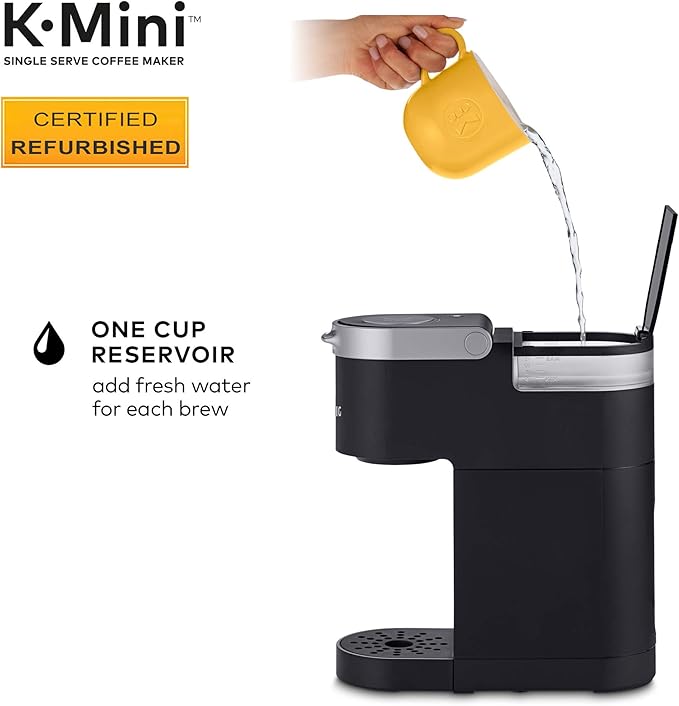 Keurig K-Mini Coffee Maker, Certified Refurbished, Black (Renewed)
