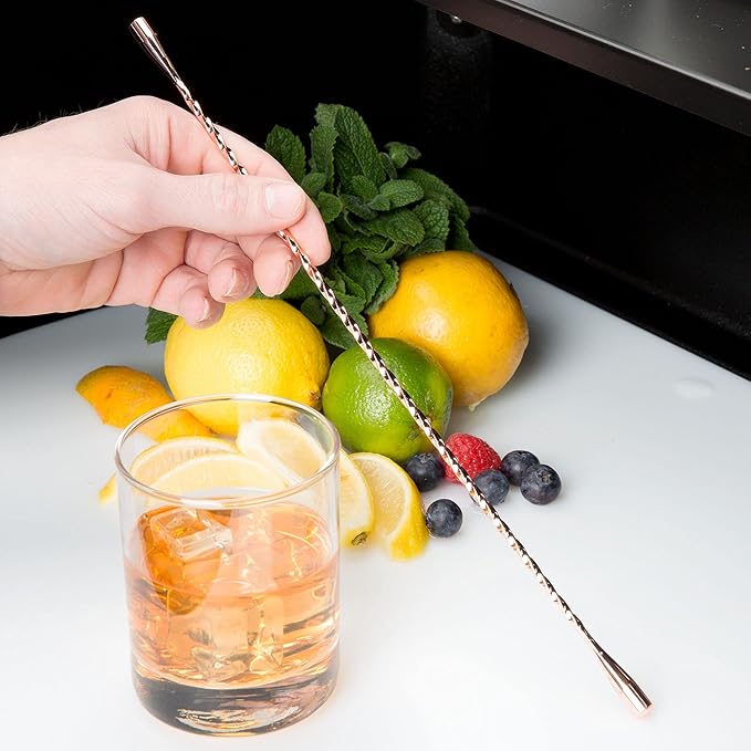 Barfly Cocktail Stirrer, Double End 13 3/16" (33.5 cm), Copper