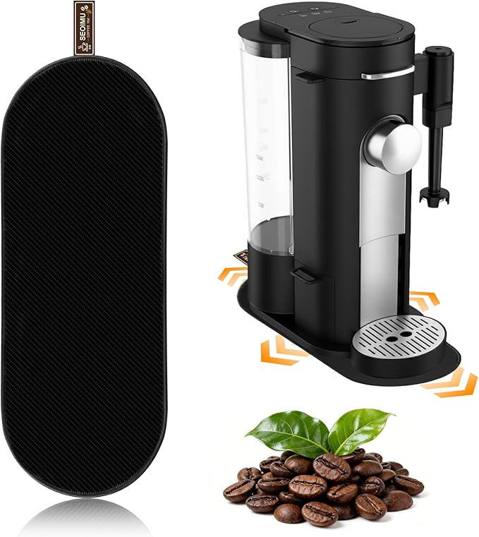 Sliding Mat for Ninja Single Serve Coffee Maker PB051 & PB041, Smooth Glide with Anti-Slip Base, with Hanging Strap, Clean Easily, Protects Kitchen Countertop, Sturdy Mat for Ninja PB051 and PB041