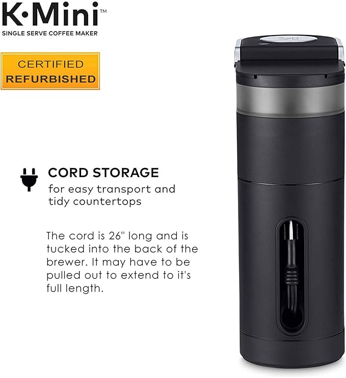 Keurig K-Mini Coffee Maker, Certified Refurbished, Black (Renewed)