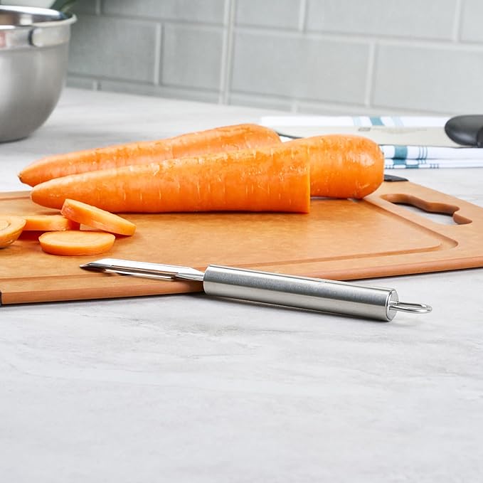 Restaurantware-German Standard 7.6 Inch Vegetable Peelers, 6 Dishwashable Hand Peelers - Ultra Sharp Blades, Ergonomic Handles, Stainless Steel Potato Peeler, For Zucchini, Carrot, Or, More