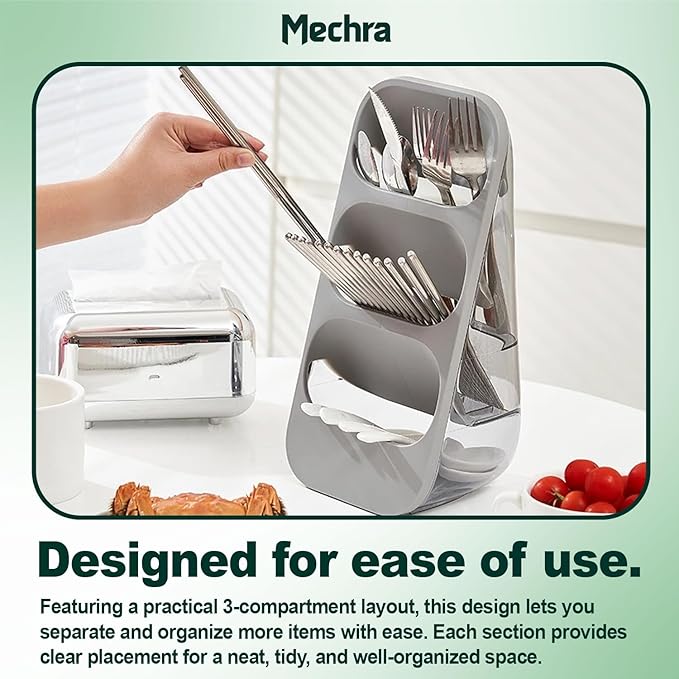 Utensil Rack – Wall-Mounted or Desktop Kitchen Storage Organizer for Chopsticks, Forks, Knives – Multi-Functional Dinnerware Holder & Chopsticks Cage