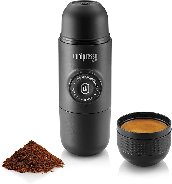 WACACO Minipresso GR, Portable Espresso Machine, Compatible Ground Coffee