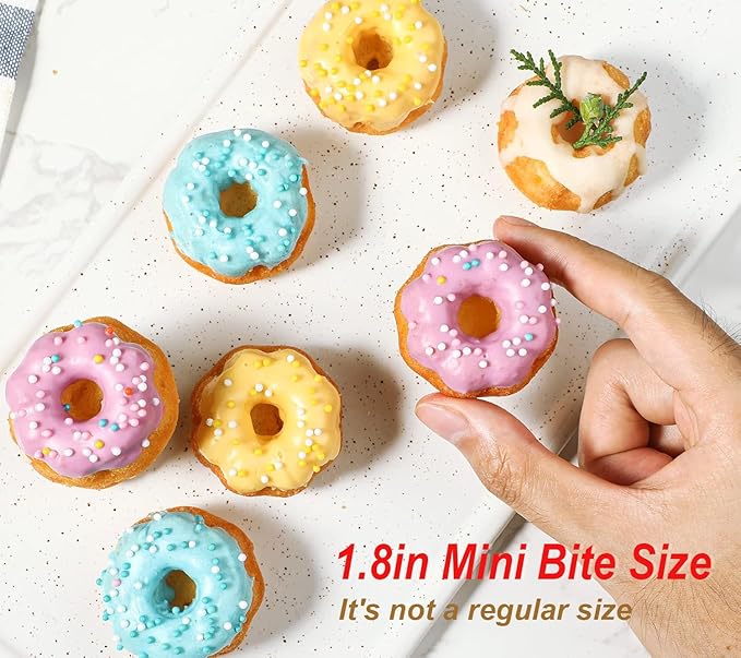 Webake 1.8" Mini Fluted Tube Cake Pan, 24-Cup Non-stick Bite Size Petite Fluted Cake Mold Heavy Gauge Carbon Steel Set of 2