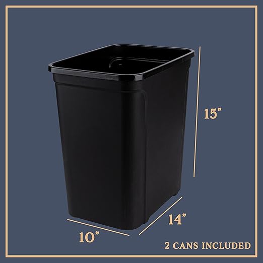 HOLDN’ STORAGE Pull Out Double Trash Can Under Cabinet - Two 7 Gallon Trash Can Included, Adjustable, Heavy Duty with Lifetime Limited Warranty 17¾” Wide Cabinet Opening - Anti Rust Chrome Finish