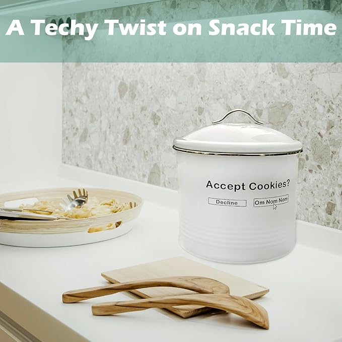 AZEZO Unique Cookie Jars with Lids Airtight, Cute COOKIE TINS with Lids, Vintage Cookie Jars for Kitchen Counter Decorative, Large Cookie Jar Funny & Creative Cookie Container