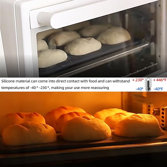Silicone Bread Loaf Pan Set, Nonstick Loaf Pan & Heat Resistant Baguette Bread Pan, Bread Mold for Baking, French Bread Baking Pan, Bread Pans for Homemade Bread, Sub Loaf Pans for Baking Bread