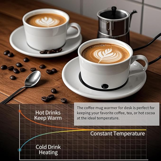 Coffee Mug Warmer For Desk,Multi-purpose Cup Warmer For All Bottles&Cups,Fast Heating Mug Warmer For Tea &Coffee With 3 Temp Settings, Portable Bottle Warmer For Breastmilk, 8 Hours Auto Shut Off,Pink