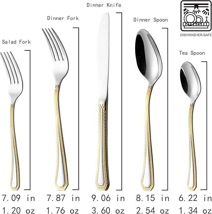 75-Pc Luxury Gold Flatware Set for 12 w/Wooden Storage Case, 24 kt Plated Premium Dining Cutlery Service, 18/10 Surgical Stainless Steel Silverware Hostess Serving Set in a Chest