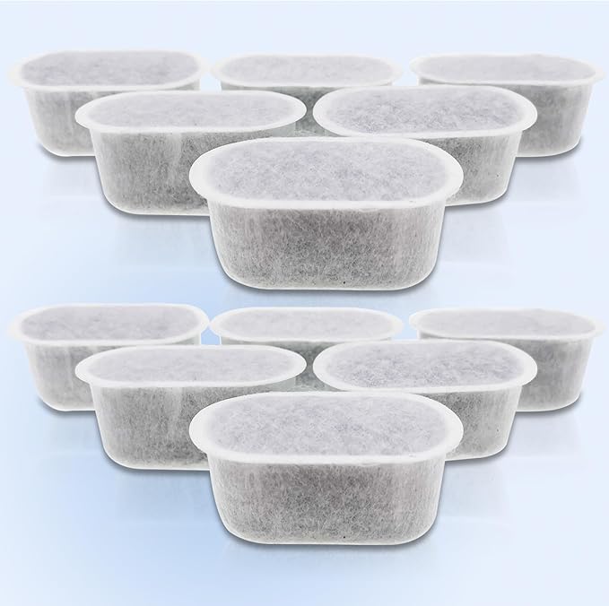 12 Pack Replacement Activated Charcoal Water Filter Cartridges for Beautiful 14-cup Programmable Drip Coffee Maker, Premium Water Filtration Pods Compatible with Drew Barrymore coffee makers