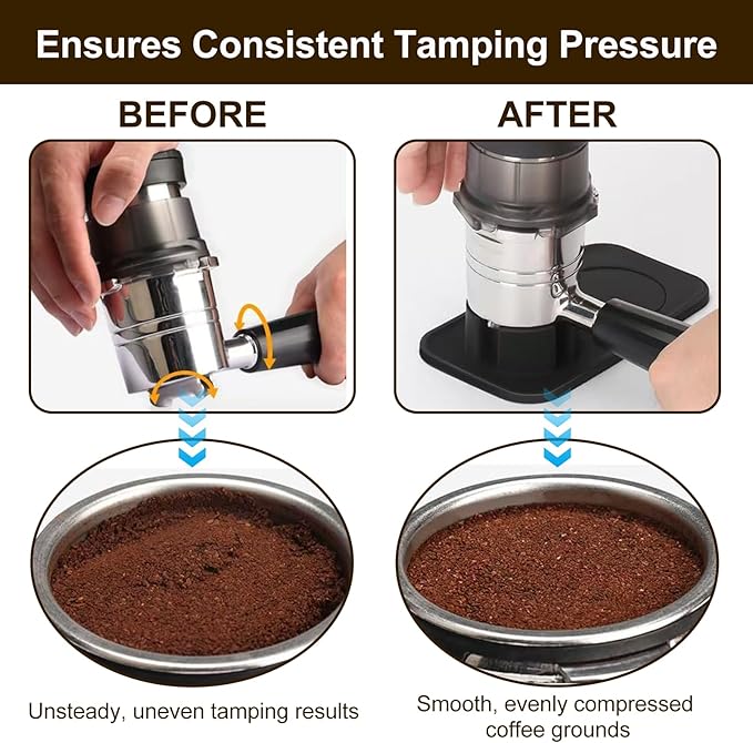 Ultimate Barista-Grade Espresso Tamping Base for Ninja Luxe Café, Precision Portafilter Holder & Tamping Station, Elite Food-Grade Silicone, Ninja Espresso Machine Accessories