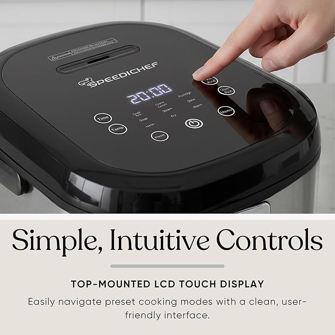 10-Cup Rice Cooker with Steamer Basket | Smart Rice Maker with Easy-to-Clean Nonstick Inner Pot | Delay Timer & Keep Warm Settings | Non-Toxic & BPA-Free | Ideal for Family Meals, Stainless Steel