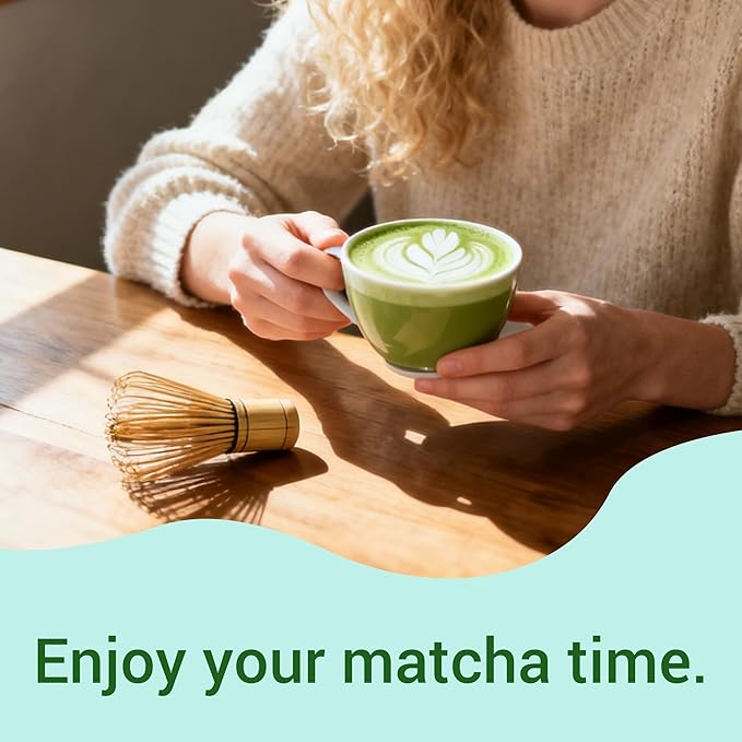 Traditional Japanese Matcha Whisk, 100-Prong Handcrafted Bamboo Chasen (Tea Whisk), Essential Tool for Whisking Ceremonial Grade Matcha Powder