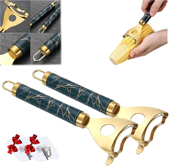 Cobb Gobbler corn peeler, 2025 New Cobb Gobbler Corn Peeler，Cobb Gobbler grain thresher, labor-saving and fast Cobb Gobbler labor-saving corn peeler, corn cob peeling tool (2Pcs)