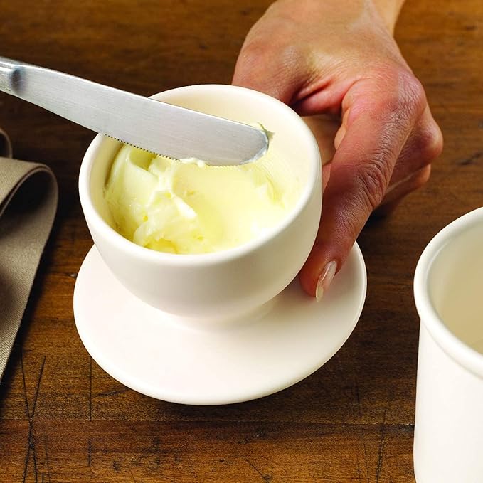Butter Bell - The Original Butter Bell Crock by L. Tremain, a Countertop French Ceramic Butter Dish Keeper for Spreadable Butter, French Ceramic Butter Dish Keeper, Specialty (Ivory Matte)