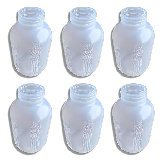 Foxhound Bee Company - Extra Large Plastic Feeder Jars with UV Protection, Small Mouth Neck, Holds Over 1/2 Gallon, Designed for Beekeepers