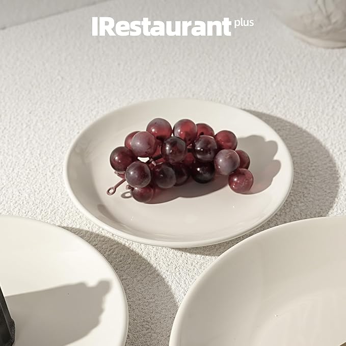 Stoneware Coupe Commercial Grade Dinnerware, Ivory(America White) Plate 6.5", Case of 36
