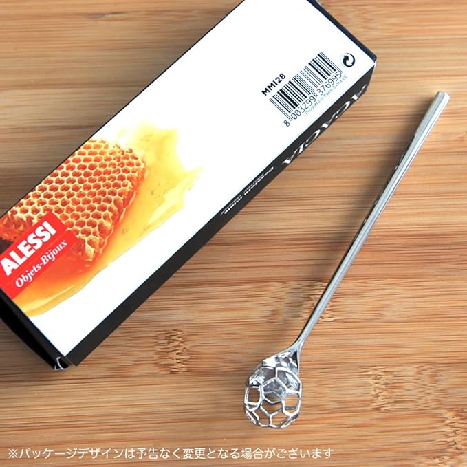 Alessi "acacia" Honey Dipper in 18/10 Stainless Steel Mirror Polished, Silver