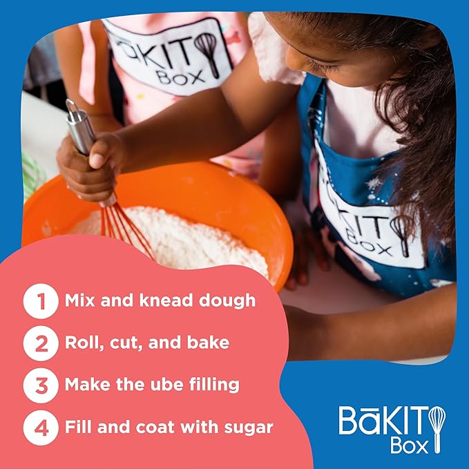 BāKIT Box Ube Treasure Donuts Kit – Make Ube Donuts at Home with Kids | Baking Kit with STEM Activities, Pre-Measured Ingredients, and Educational Fun