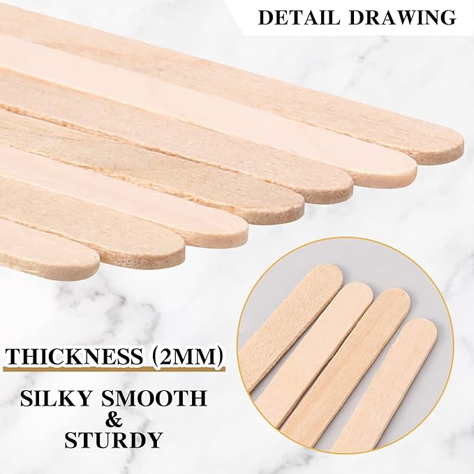 Amyhill 1000 Pcs Individually Wrapped Wooden Coffee Stirrers, Disposable Coffee Stir Sticks Round End Sticks Bulk Wood Stirrers for Cocktail Hot Drinks Restaurant Bar Home Office (5.5 Inch)