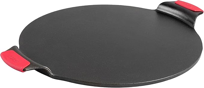 Lodge Cast Iron 15-Inch Pizza Pan with Silicone Grips