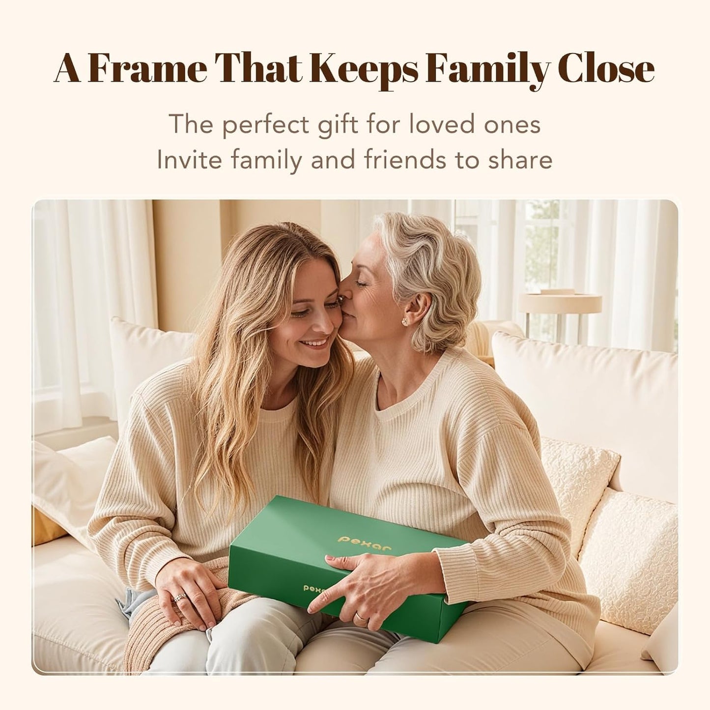 pexar by Lexar WiFi Digital Picture Frame 11″ | Yahoo Tech Best Tested Frame 2025 | 2K Resolution Ultimate Clarity, Anti-Glare Touch Stunning Screen for Gifting, Share Photos/Videos via APP, Sand