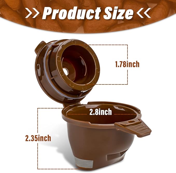 Single Serving Ground Coffee Brew Filter/Holder Basket for Hamilton beach flexbrew replacement parts 49957 49974 49976 49979 49957 49954 49947 49940 49950 49966 49968 Reusable coffee filter Brown (1)