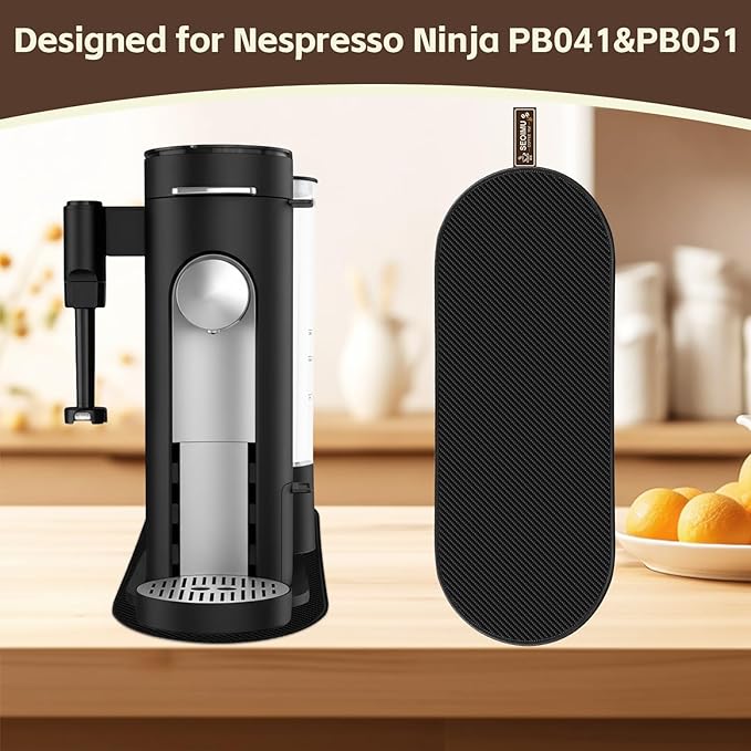 Sliding Mat for Ninja Single Serve Coffee Maker PB051 & PB041, Smooth Glide with Anti-Slip Base, with Hanging Strap, Clean Easily, Protects Kitchen Countertop, Sturdy Mat for Ninja PB051 and PB041