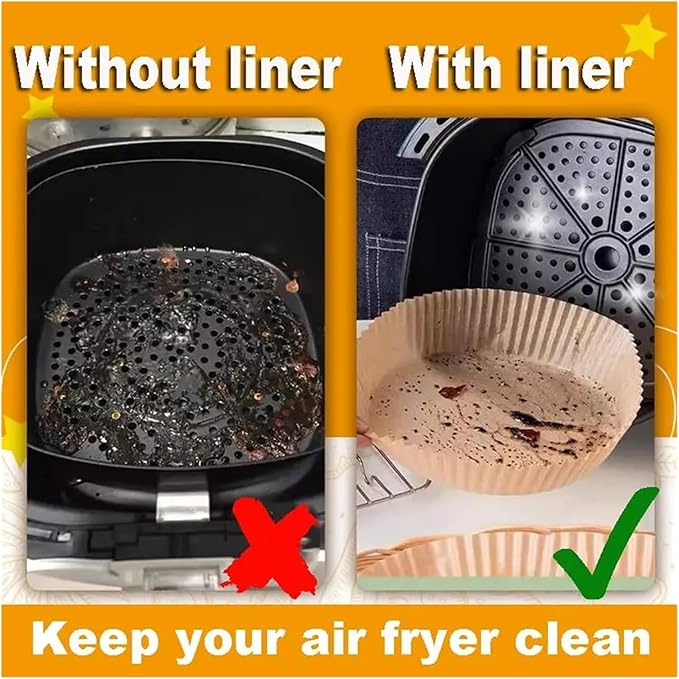 Large Air Fryer Disposable Paper Liners Nonstick 23cm Oven Airfryer Parchment Baking Paper ，Compatible For Ninja，Compatible For COSORI ，Grill Cooking Basket(16cm square,150 Pcs)