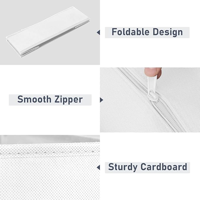 DIMJ Drawer Organizer Clothes Storage - 24 Pack Baby Dresser Organizer for Nursery, Small Fabric Closet Drawer Organizer Bins for Underwears Socks, Foldable Storage Dividers Organization for Bedroom