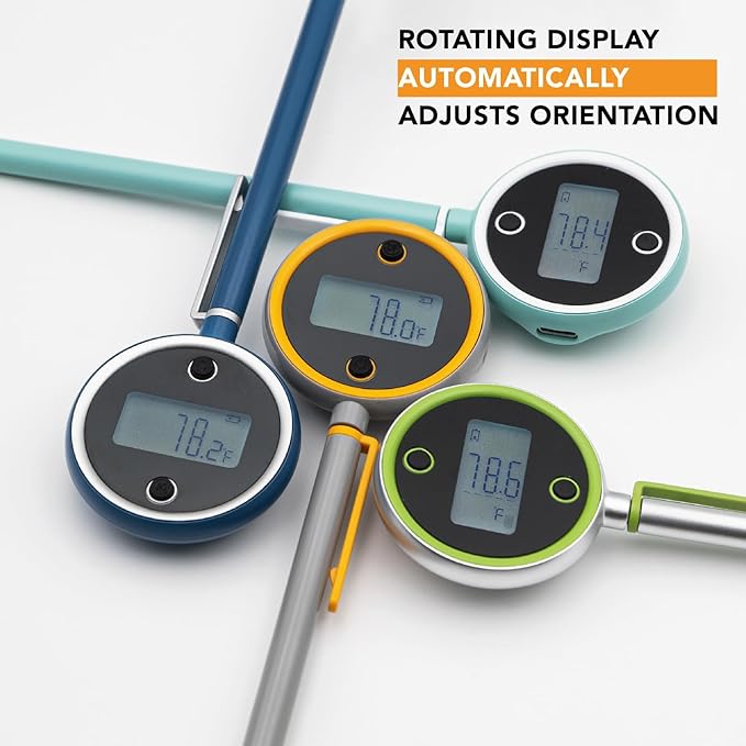 Pocket Pro 1-Second Instant Read Meat Thermometer, Rechargeable Digital Thermometer for Grilling, Food, BBQ, Kitchen Cooking, Oil Deep Frying & Candy (Nobility Blue)