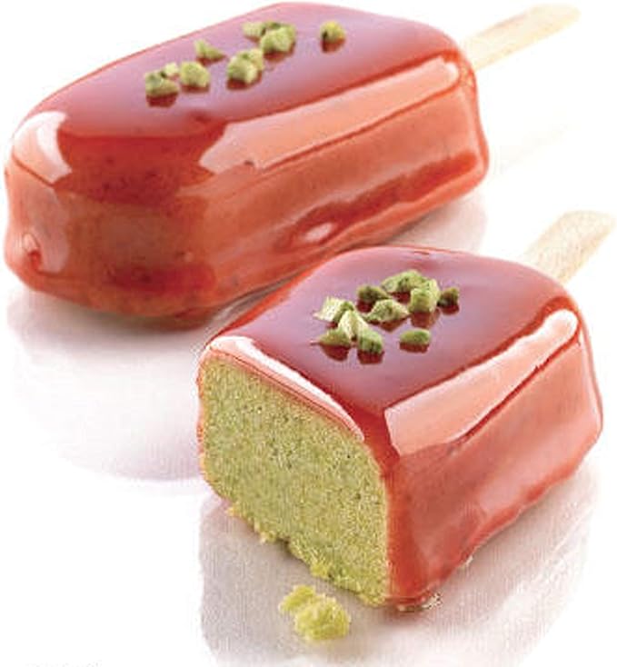 Silikomart - Ice cream and cake lolly moulds, 12 servings of 90 ml, make ice lollies