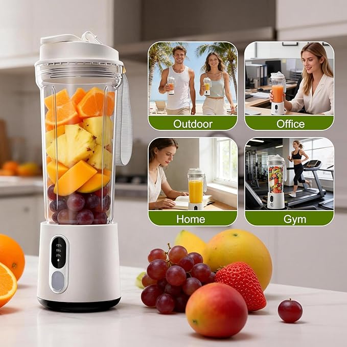 Mini Mixer Portable Blender for Smoothies - 500ML Personal Blender 300 Watt Electric Juicer for Shakes and Smoothies Portable juicer for Baby Food Travel Beach Office Sports Use