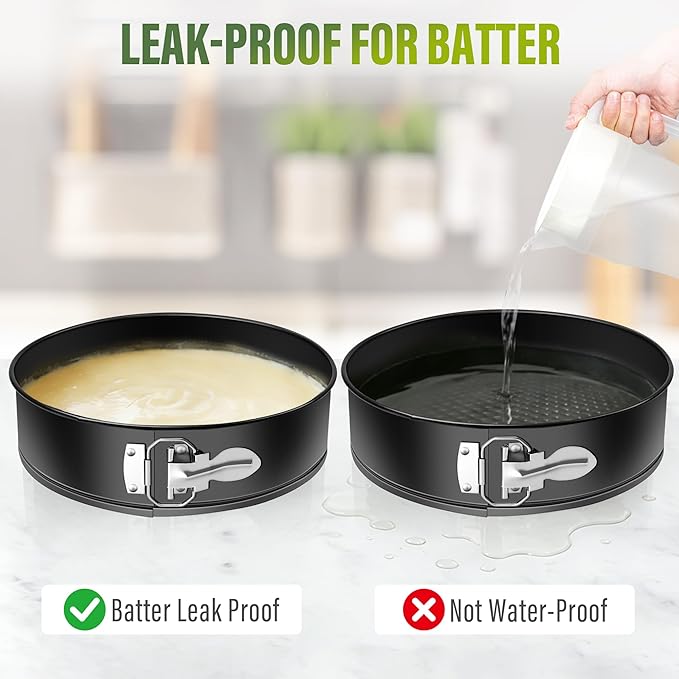 Vakoo 10 Inch Springform Pan - Nonstick, Leakproof Cheesecake Pan for Baking, Easy Release, No Parchment Paper Needed
