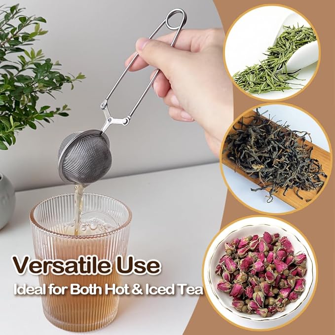 nap Ball Tea Strainer, Ridworg 3 Pack Premium Stainless Steel Tea Infuser with Handle for Loose Leaf Tea Fine Mesh Tea Balls Filter Infusers