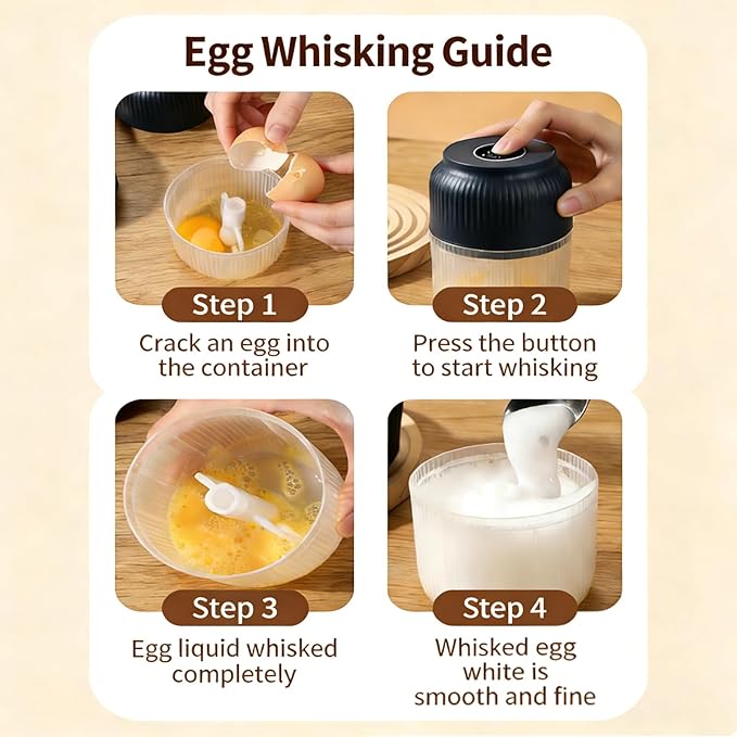 2026 Upgraded Electric Garlic Chopper 320ML Mini Food Processor, 6 Stainless Steel Blades, USB Rechargeable Portable Cordless Veggie Vegetable Onion Nut Meat Grinder, One blue Six blades & egg beater