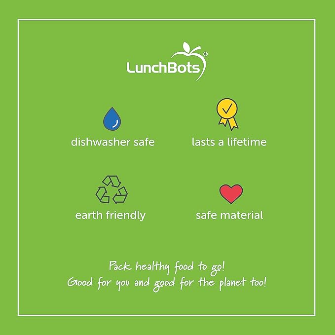 LunchBots Build -a- Bento Lunch Box, Silicone Bento Box for Kids, Multi-Compartment Lunch Container, Oven & Dishwasher Safe, BPA Free, 32 oz - Tie Dye Green