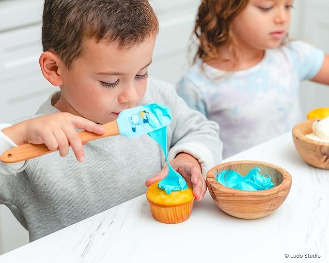 Handstand Kitchen Bluey Silicone Baking Utensil Set with 9" Spoon, 8.75" Spatula and 8.5" Whisk