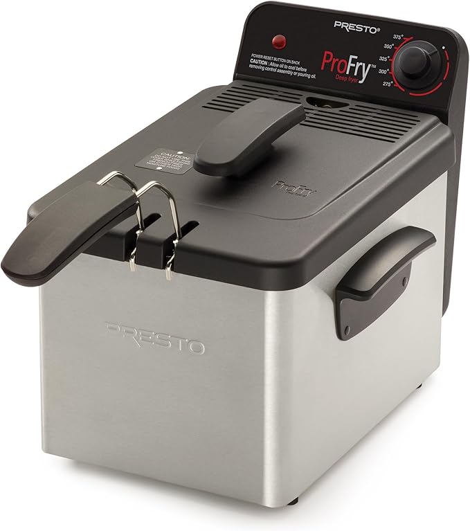 Presto 05461 Stainless Steel Pro Fry Immersion Element Deep Fryer, Silver