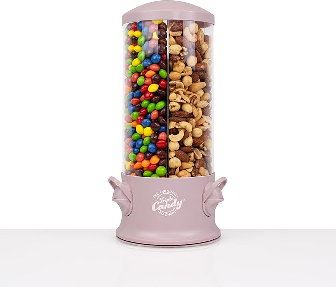 The Original Triple Candy Machine, Fun Candy and Nut Dispenser Pink