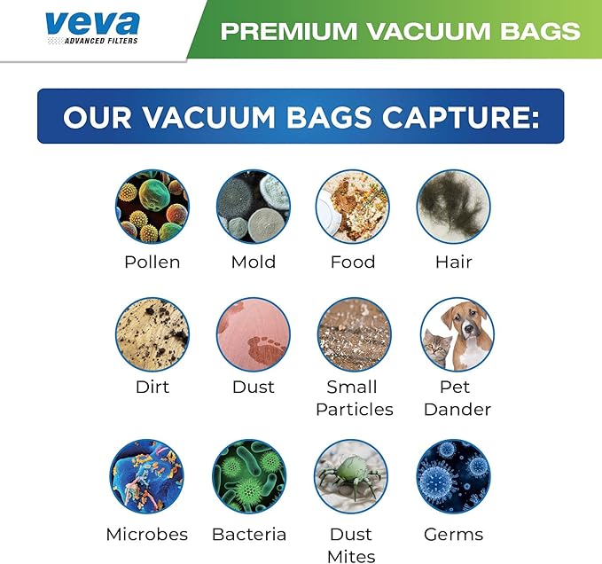 30 Pack Style 7 Vacuum Bags for Bissell Upright Vacuum Cleaner, Premium SuperVac Vacuum Bags Part # 32120
