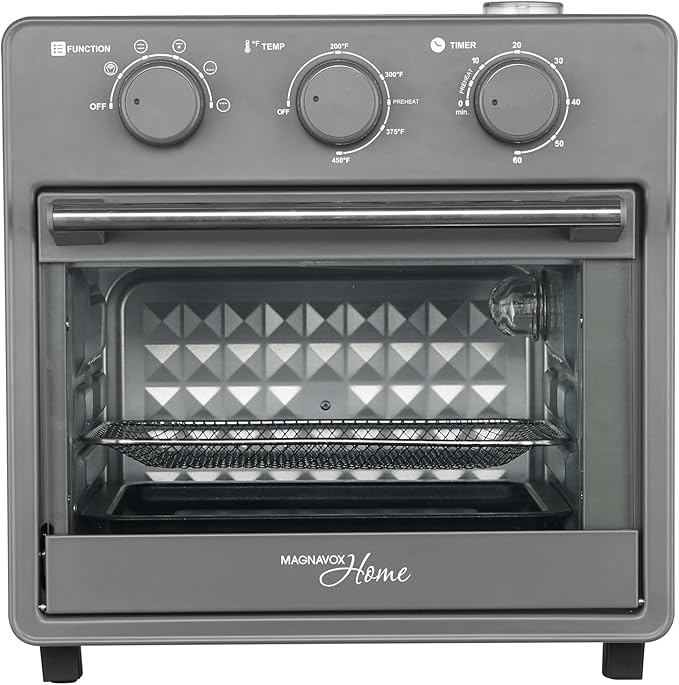 Magnavox Home, 16.5 qt Air Fryer Oven, With Steam Infusion, Black