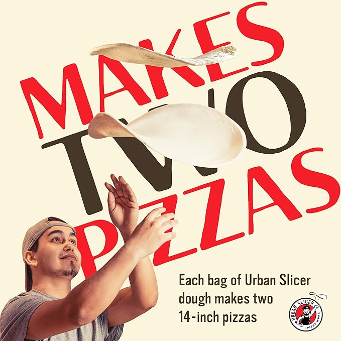 Urban Slicer Pizza Worx, Outdoor Grilling Pizza Dough Mix, Make-At-Home Dough Kit, Crispy Thin Crust, 13.4 oz Bag, Makes 2 Crusts