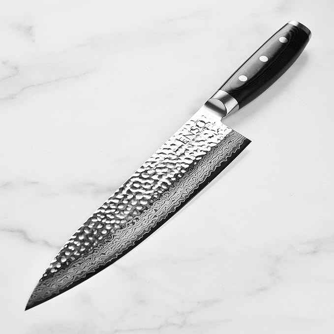 Enso Large Chef's Knife - Made in Japan - HD Series - VG10 Hammered Damascus Stainless Steel Gyuto - 9.5"