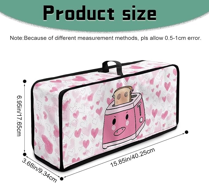 Toaster Cover 2 Slice Bread Fabric Heat-Resistant 2 Slice Slim Toaster Cover, Easy to Fold and Store Dustproof Protective Covers for Small Appliances