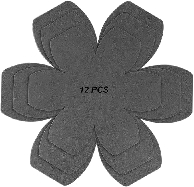 Pot and Pan Protectors 12 Pack 3 Different Sizes Pot Separator for Stacking Cookware Protectors Pan and Pot Dividers Pads Protect Glass Ceramic Dish Plates from Slipping Scratching Marring