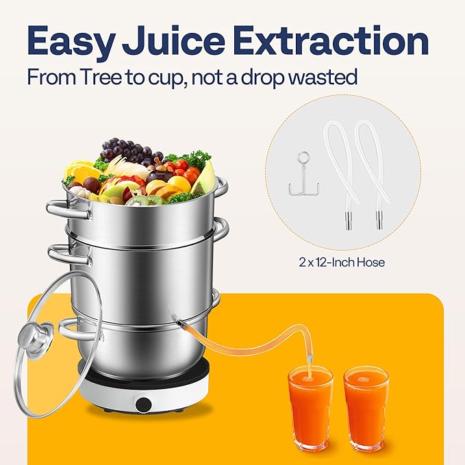 VIVOHOME Stainless Steel Juice Steamer Extractor 5 Qt with Tempered Glass Lid, VIVOHOME 6 in 1 Multifunctional Stand Mixer with 8.5 Quart Stainless Steel Bowl